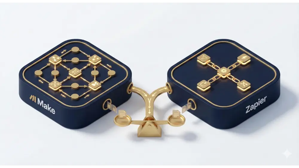 Make vs Zapier: ¿Cuál es mejor para Productividad & Ops en 2025?